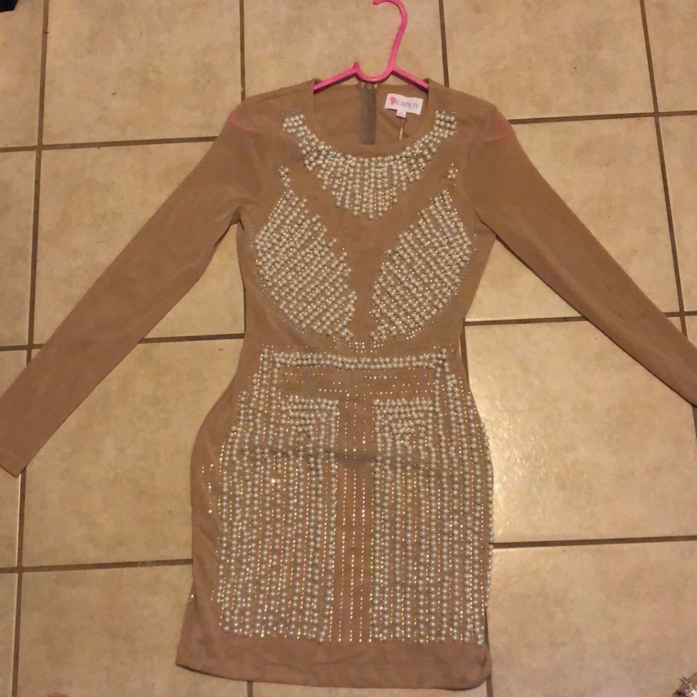 Mesh nude dress
